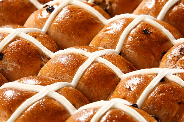 Freshly baked Hot Cross Buns Hot Cross Buns